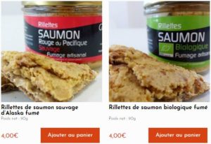 Achat rillettes saumon