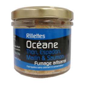 Pot de rillettes Océane 90g (Thon, Espadon, Marlin et Saumon)