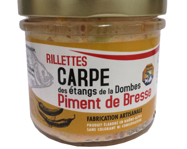 Verrine de rillettes de Carpe Piment de Bresse 90g