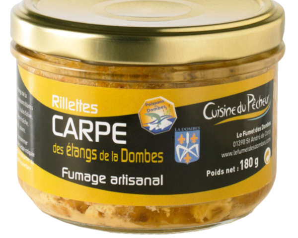 Verrine de rillettes de carpe fumée 180g