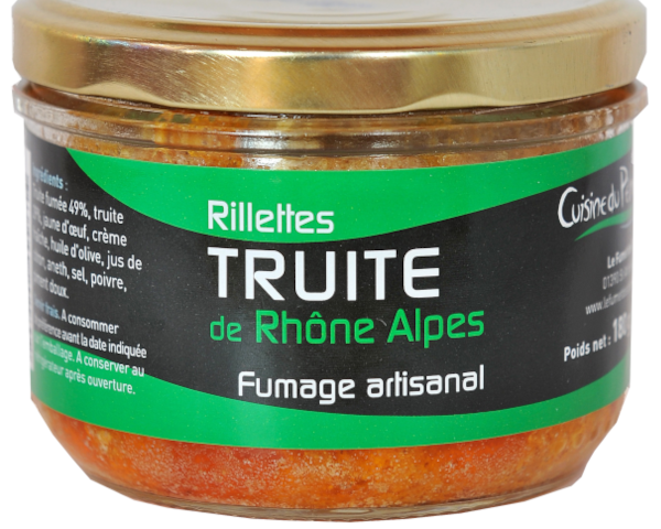 Verrine de rillettes de truite fumée 180g